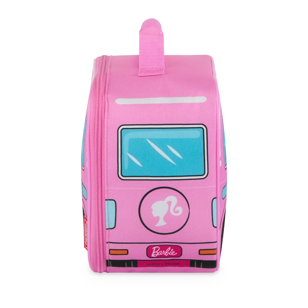 Barbie Bundle - Novelty Barbie Camper Lunch Box, 12oz. FUNtainer Water Bottle and Hard Ice