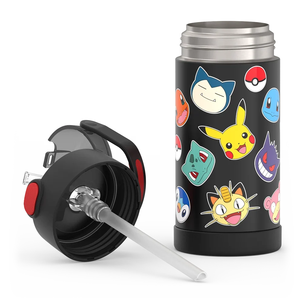 Pokémon Bundle - Novelty Lunch Box, 12oz FUNtainer® Water Bottle, 10oz FUNtainer® Food Jar & Hard Ice