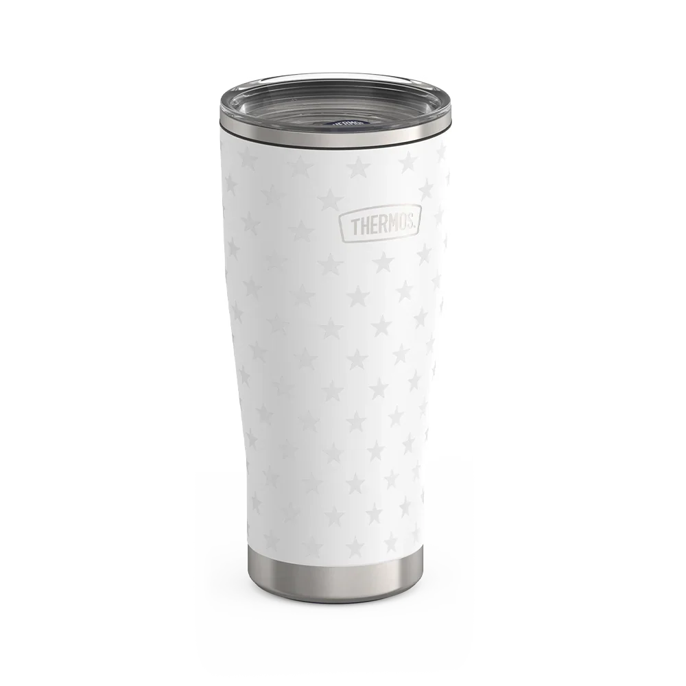 24oz Icon™ Tumbler with Slide Lock Lid - White Stars