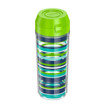 18oz Double Wall Water Bottle Navy Stripes