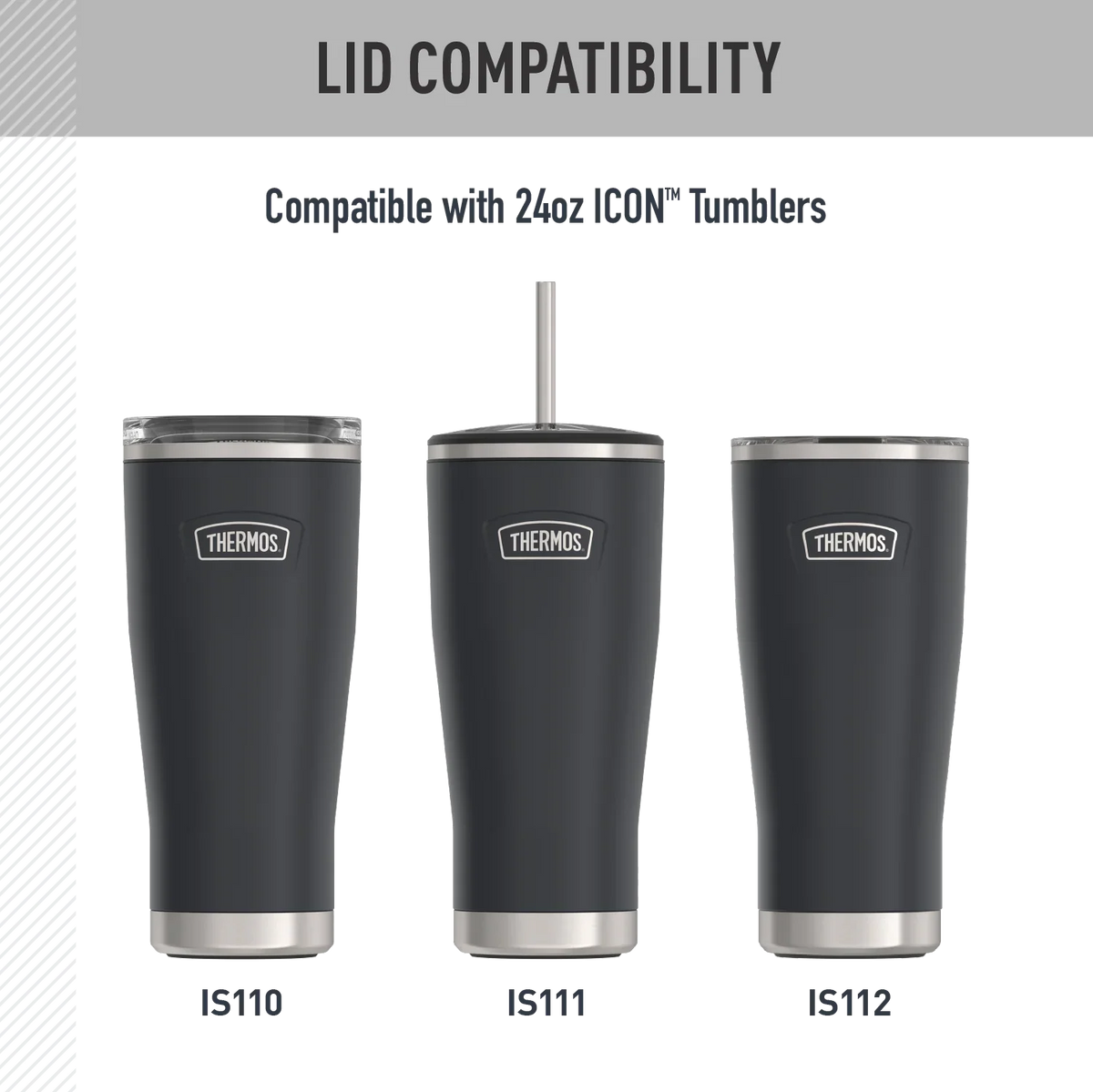 24oz Icon™ Tumbler Twist Lock - Replacement Lid
