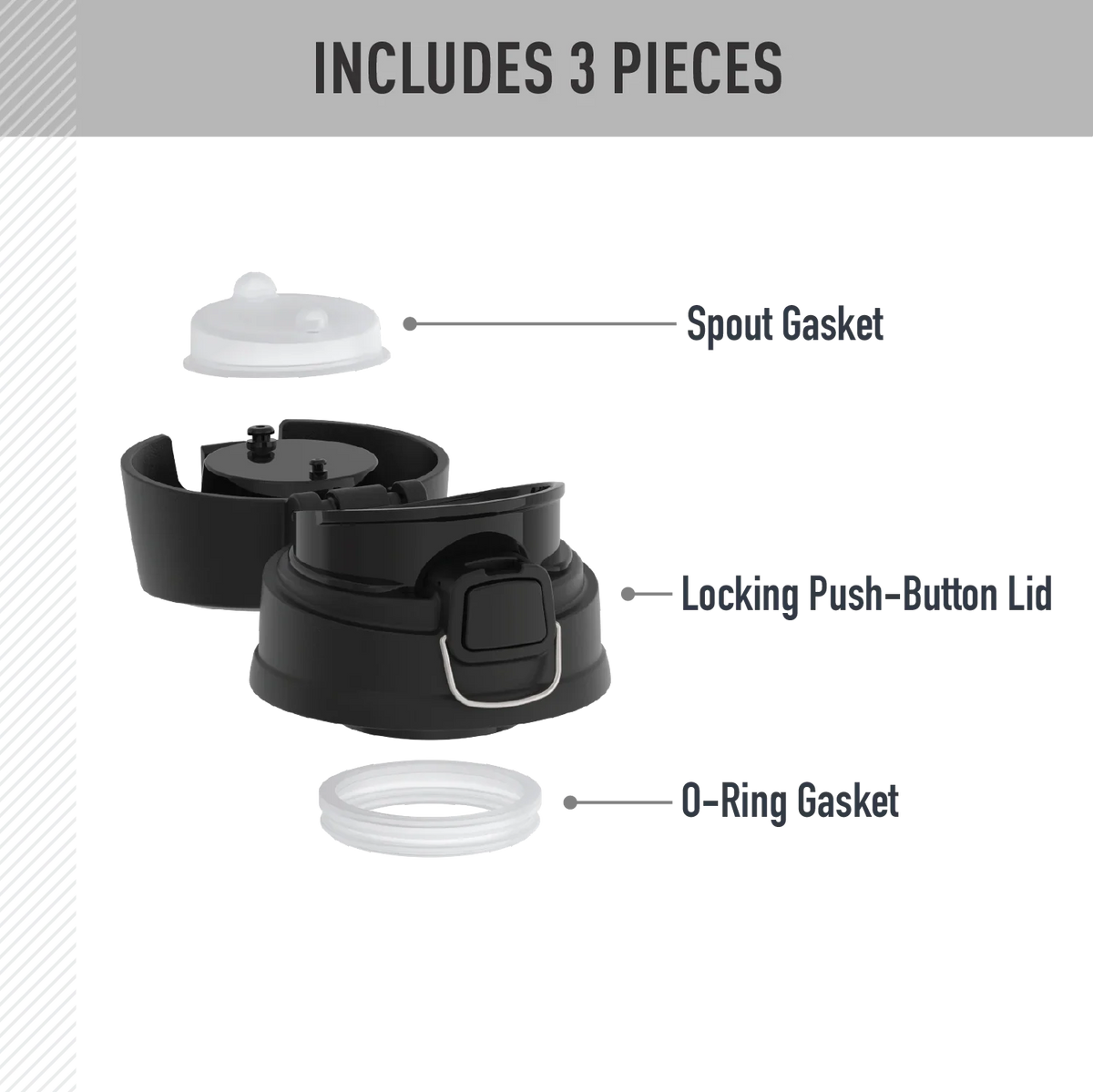 24oz Stainless King™ Direct Drink Bottle - Replacement Lid