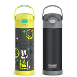 16oz FUNtainer® Water Bottles with Locking Lids Charcoal & Graffiti Bundle