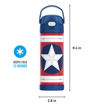 16oz FUNtainer® Water Bottle Captain America