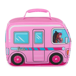 Barbie Bundle - Novelty Barbie Camper Lunch Box, 12oz. FUNtainer Water Bottle and Hard Ice