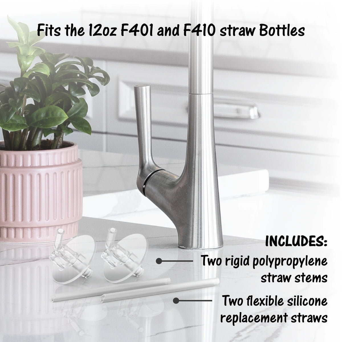 12oz FUNtainer® Bottle Replacement Straws 2-Pack