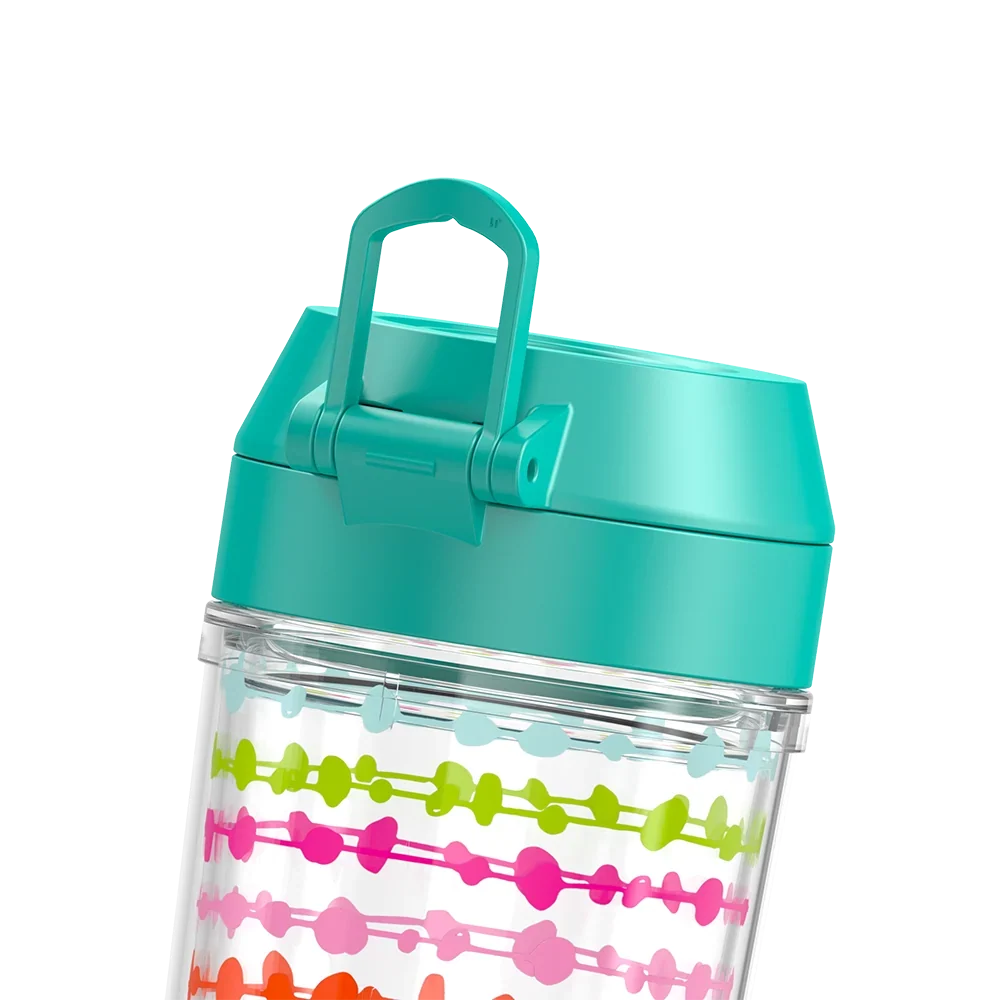 18oz Double Wall Water Bottle Multi Colored Rows