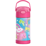 Barbie Bundle - Novelty Barbie Camper Lunch Box, 12oz. FUNtainer Water Bottle and Hard Ice