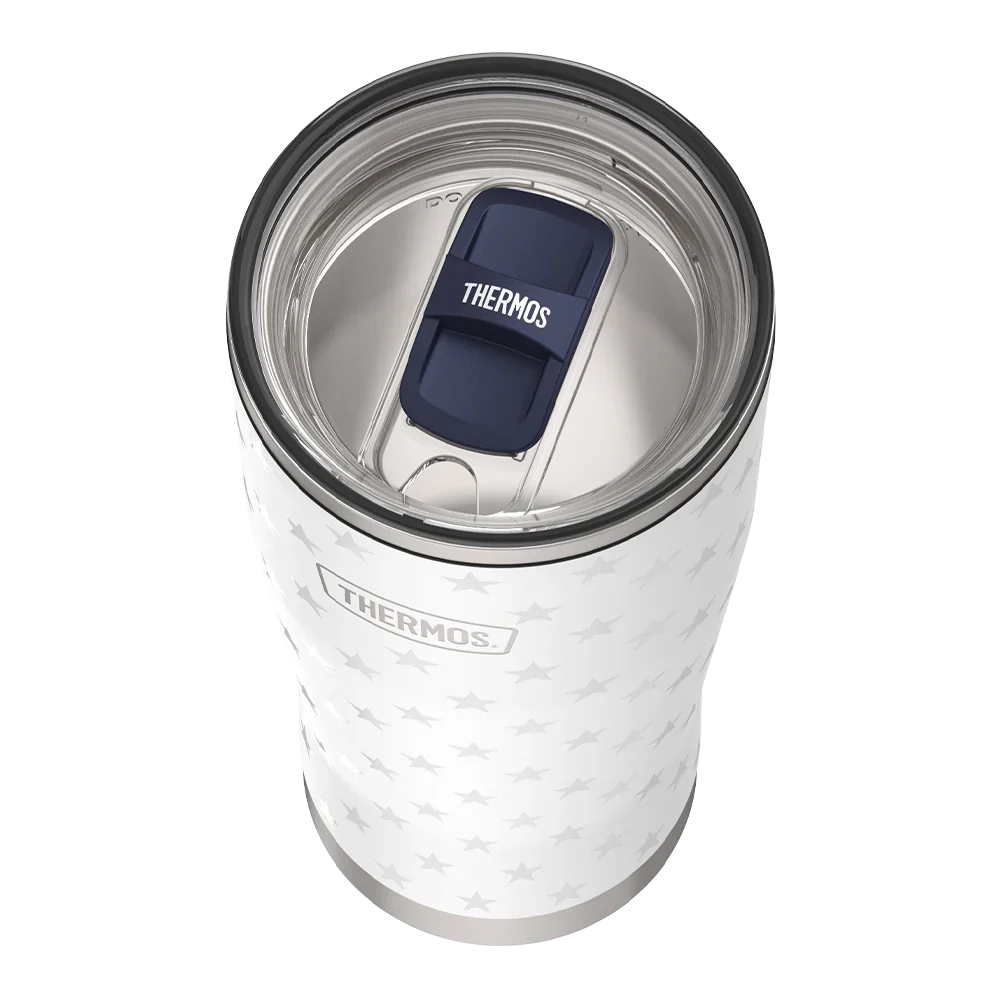 24oz Icon™ Tumbler with Slide Lock Lid - White Stars