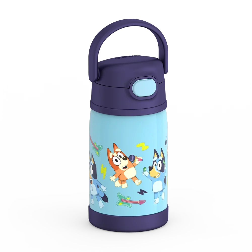 10oz FUNtainer® Water Bottle Bluey with Straw