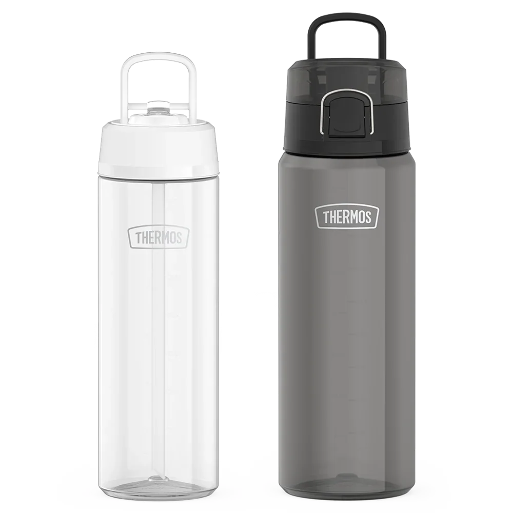26oz Straw Lid & 32oz Spout Lid Tritan™ Water Bottle Bundle - Clear & Smoke