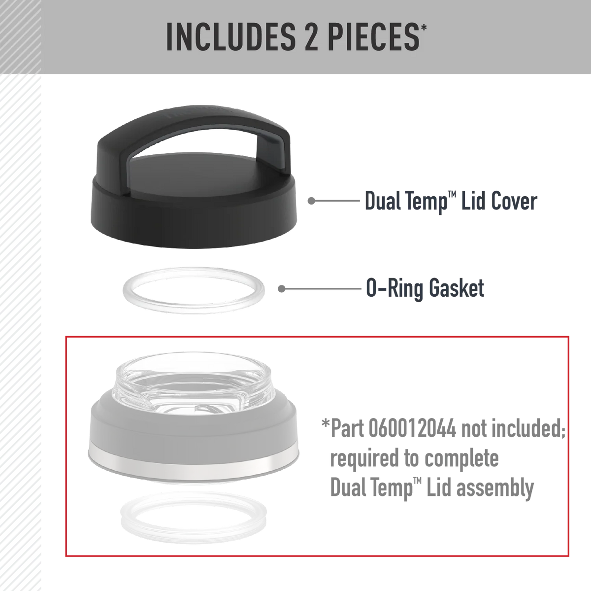 32oz Icon™ Dual Temp Beverage Bottle - Replacement Lid Cover