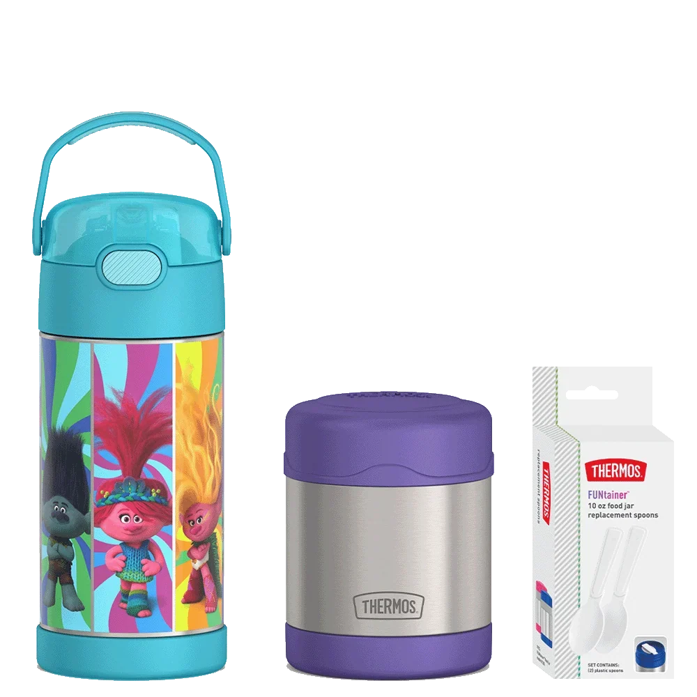 12oz Trolls FUNtainer® Water Bottle & 10oz Food Jar Bundle
