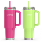 40oz Glossy Cup Holder Mug Bundle - Hot Pink & Lime