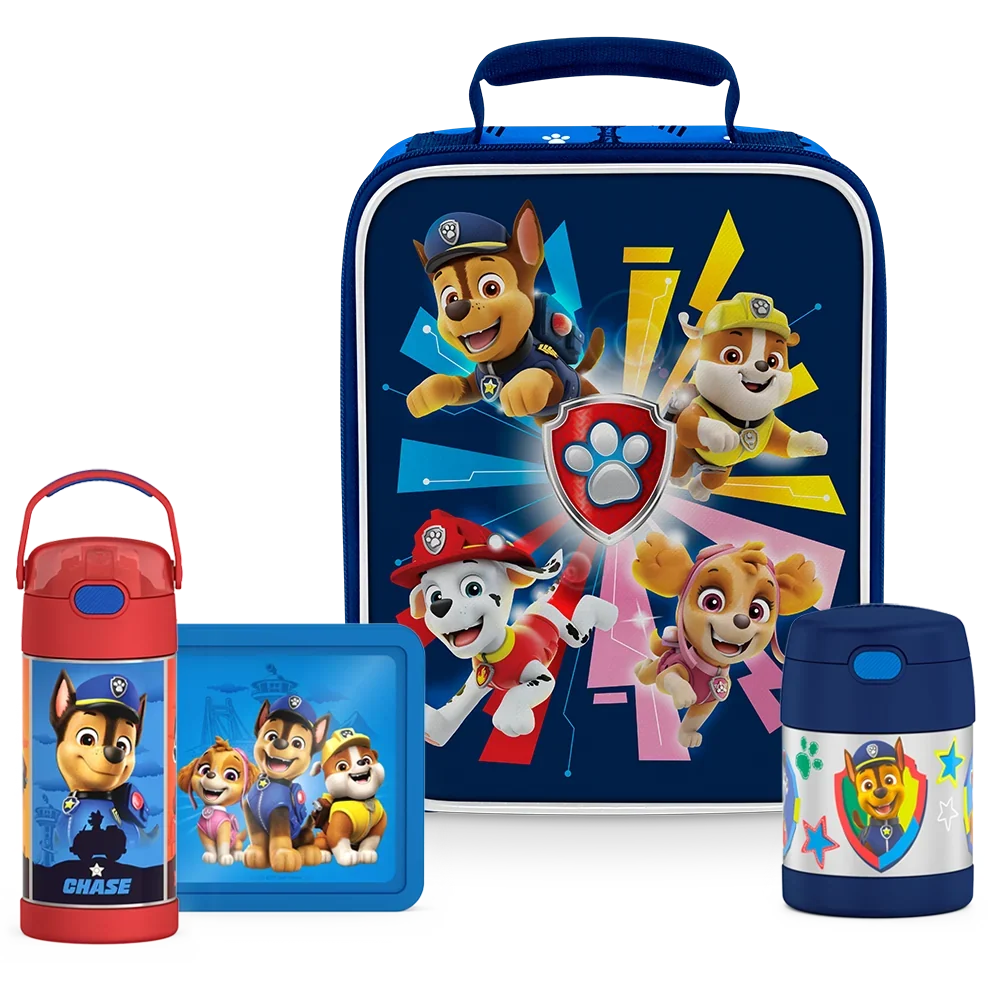 Paw Patrol Bundle - Soft Lunch Box, 12oz FUNtainer® Water Bottle, 10oz FUNtainer® Food Jar & Hard Ice