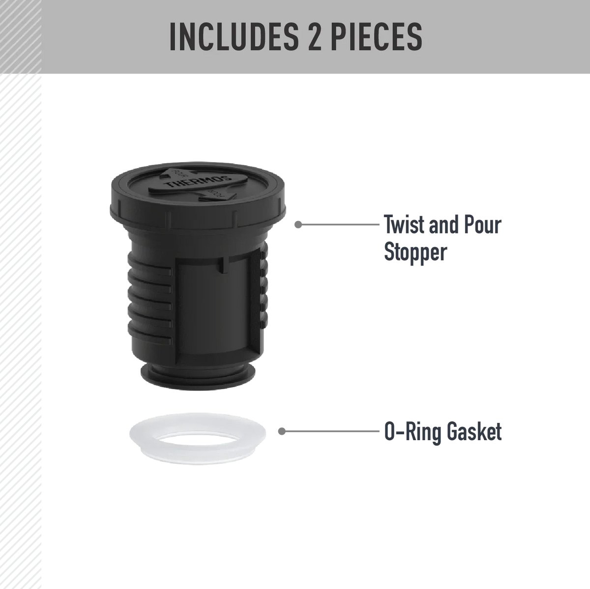 16oz Stainless King™ Beverage Bottle - Replacement Stopper