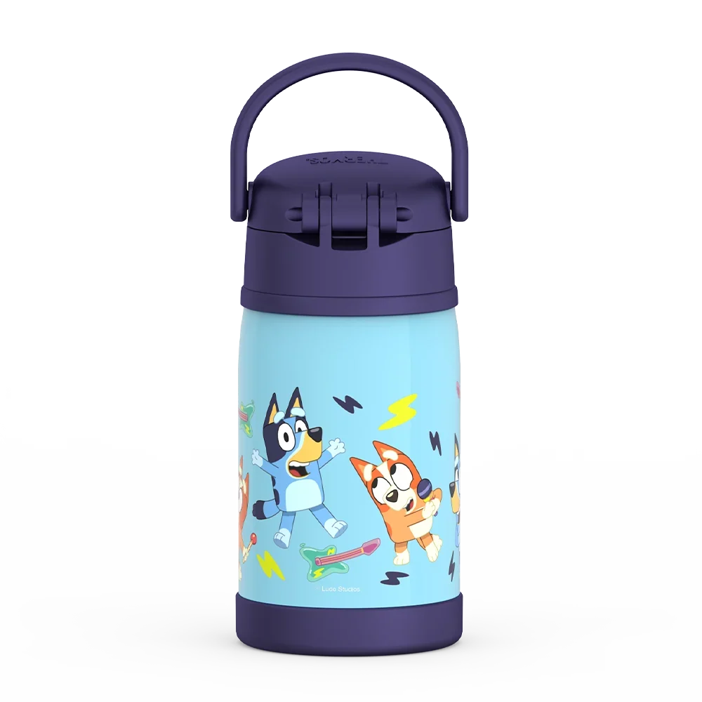10oz FUNtainer® Water Bottle Bluey with Straw