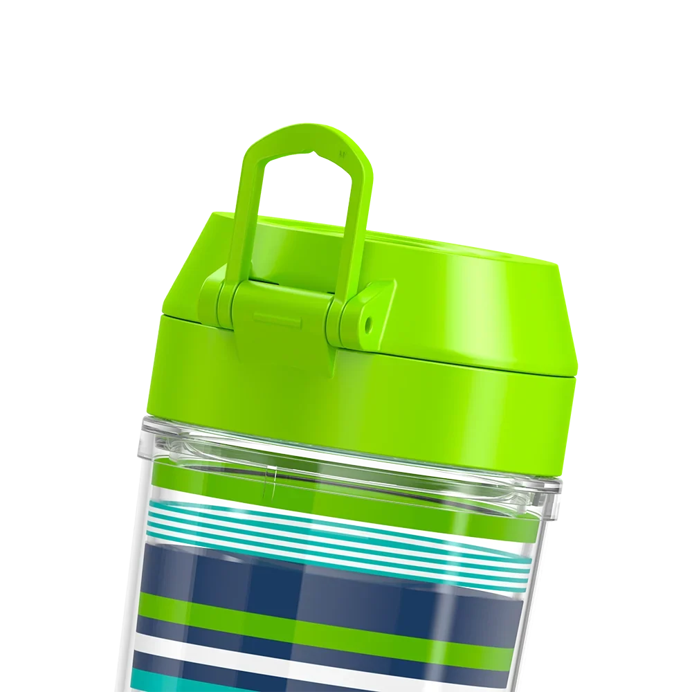 18oz Double Wall Water Bottle Navy Stripes