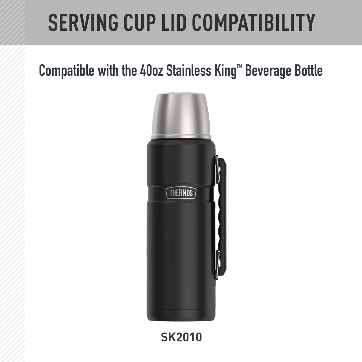 40oz Stainless King™ Beverage Bottle - Replacement Serving Cup Lid