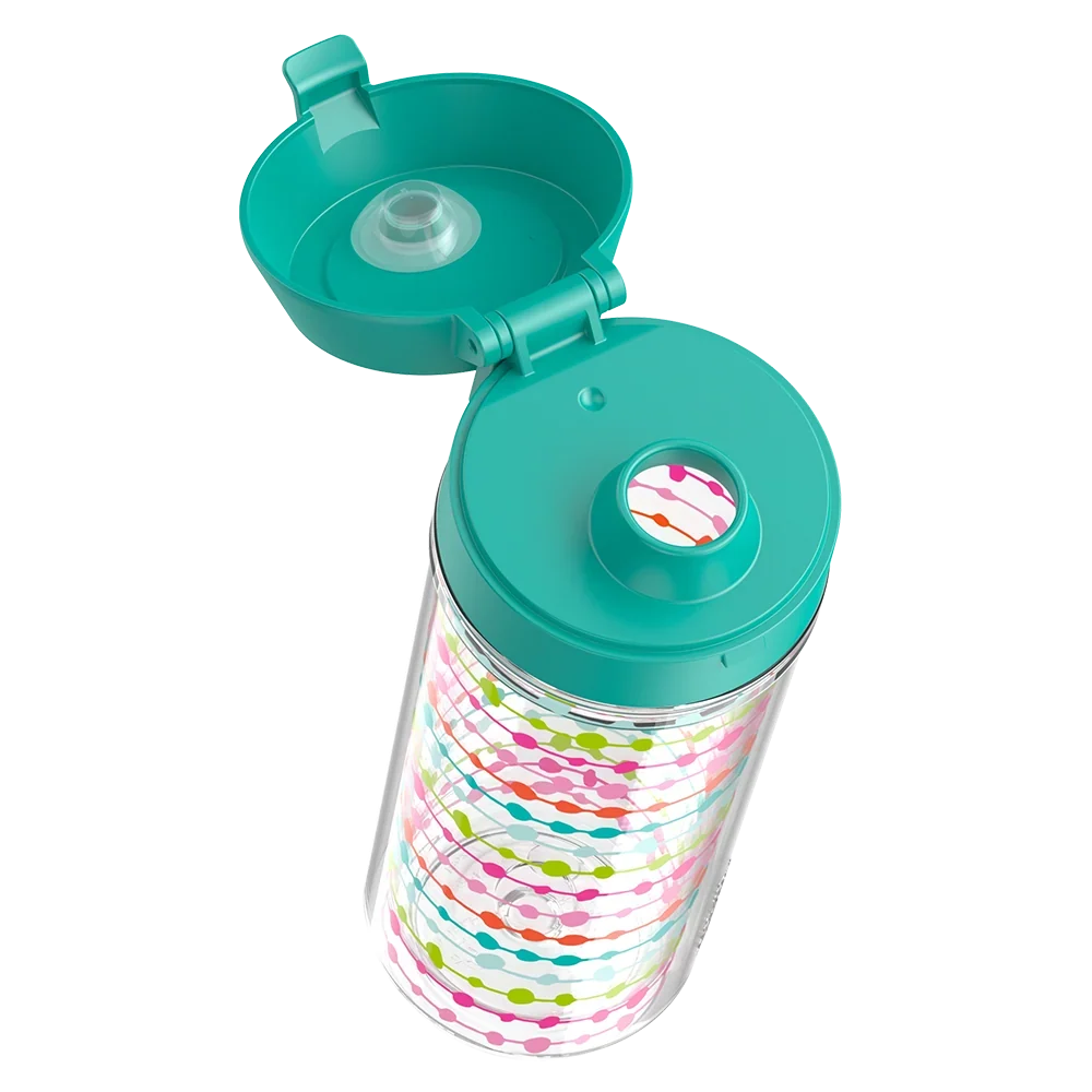 18oz Double Wall Water Bottle Multi Colored Rows