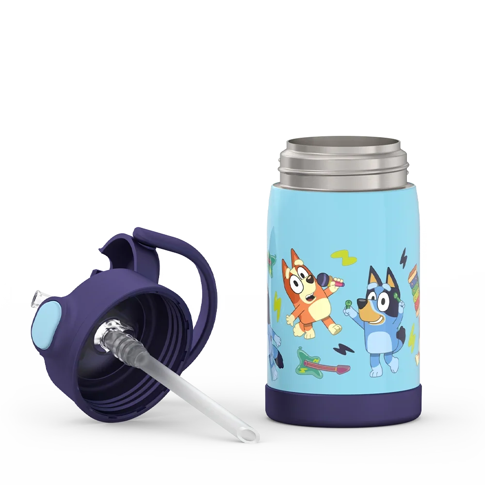 10oz FUNtainer® Water Bottle Bluey with Straw