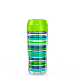 18oz Double Wall Water Bottle Navy Stripes