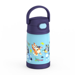 10oz FUNtainer® Water Bottle Bluey with Straw